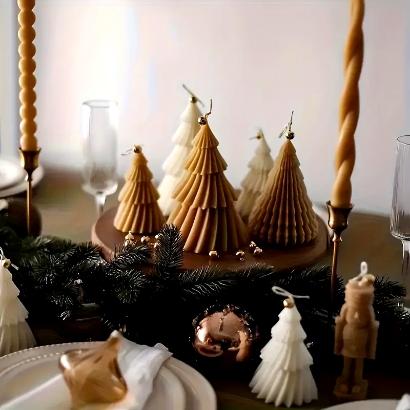 Soap Making Scents - Yeniden kullanılabilir Noel Ağacı Silikon Kalıp