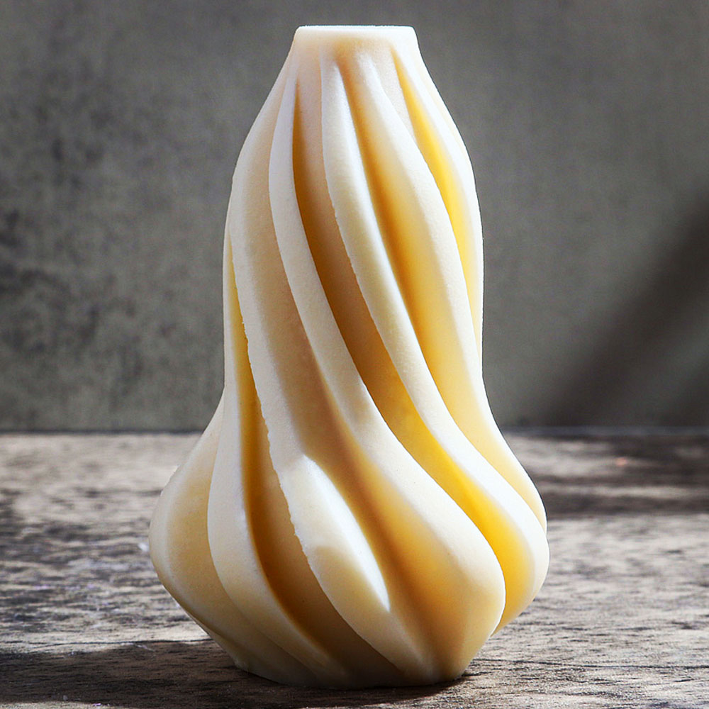 Soap Making Scents - Bükülmüş Alev Çizgili Mum silikon kalıp