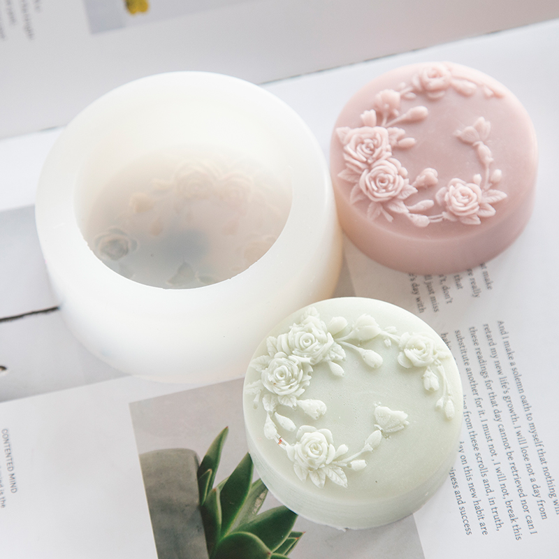 Soap Making Scents - Yuvarlak Şekil Gül Çiçek El Yapımı