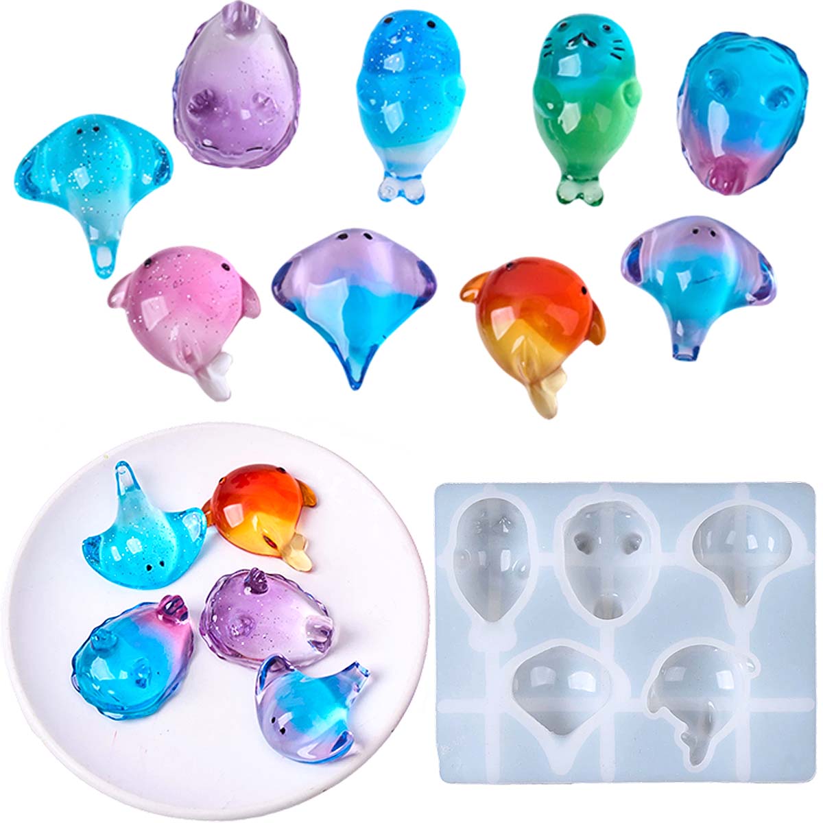 Soap Making Dish - 3D Şifalı Kawaii Manta Ray Balinası