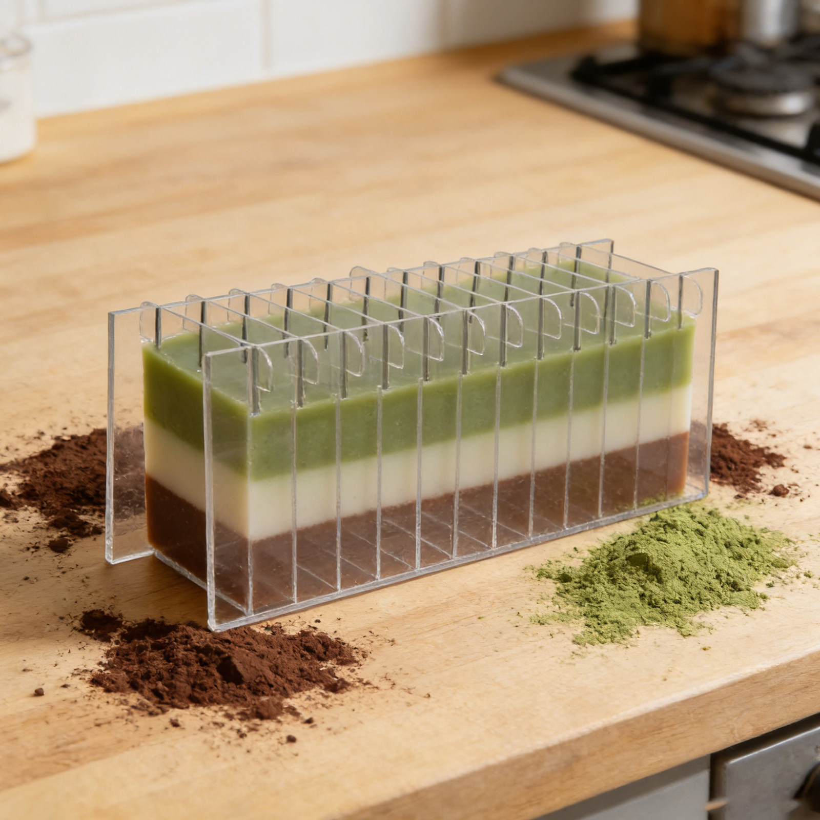 Soap Making Process - Akrilik Sabun Bölücü Levha, Silikon Kalıp