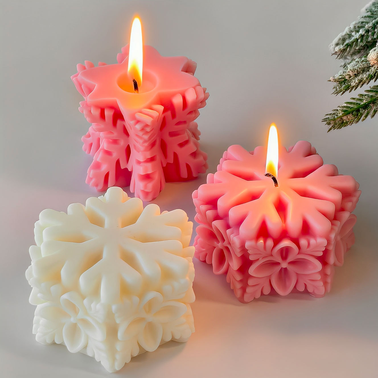 Soap Making Scents - Noel Kar Tanesi Sütun Mum Kalıp