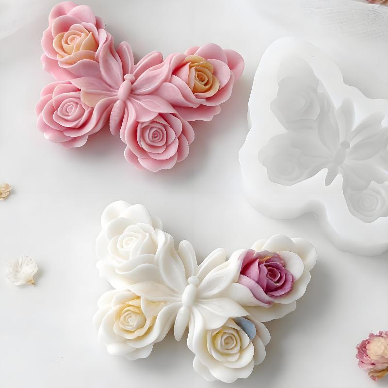 Soap Making Scents - DIY Gül Kelebek Formu silikon kalıp