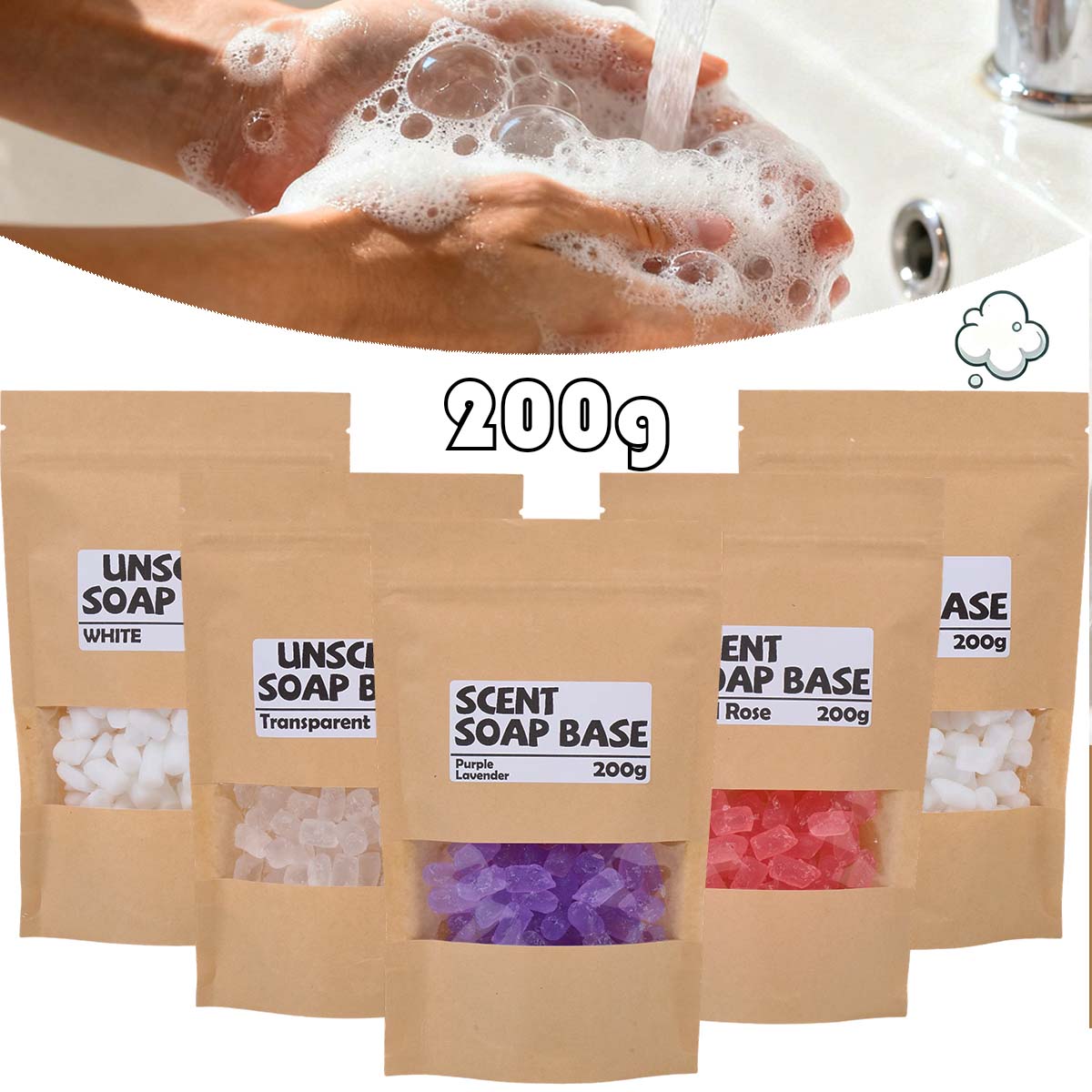 200g Kokulu Sabun Bazı Gliseri - Soap Making Material Wholesale incelemesi ve fiyatı